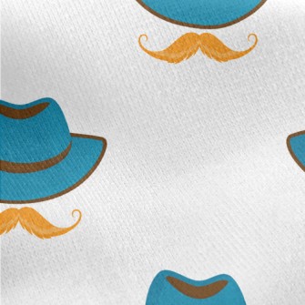 Retro Hat With Mustache Jersey Backed Fleece