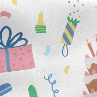 Happy Birthday Party Jersey Backed Fleece