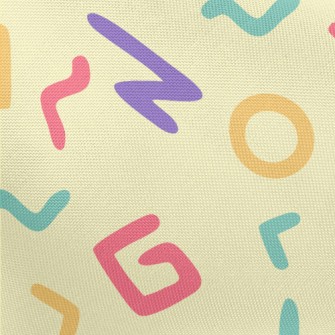 Artistic Colorful Text Pongee