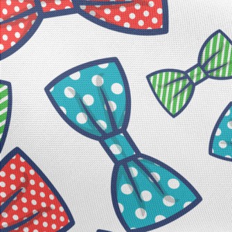 Polka Dot Stripes Bow Pongee