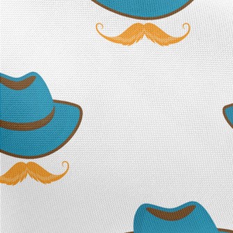 Retro Hat With Mustache Pongee