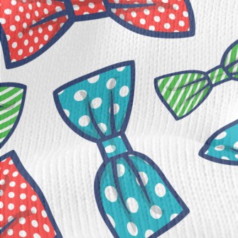 Polka Dot Stripes Bow Stretch Jersey