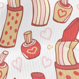 Pretty Polka Dot Lipstick Stretch Jersey