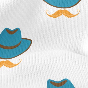 Retro Hat With Mustache Stretch Jersey