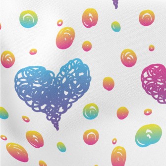 Graffiti Love Dots Lightweight Cotton Poplin