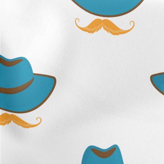 Retro Hat With Mustache Lightweight Cotton Poplin