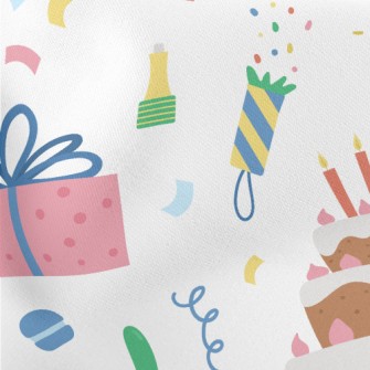 Happy Birthday Party Lightweight Cotton Poplin