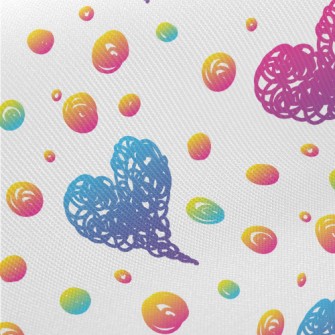 Graffiti Love Dots Midweight Cotton Poplin