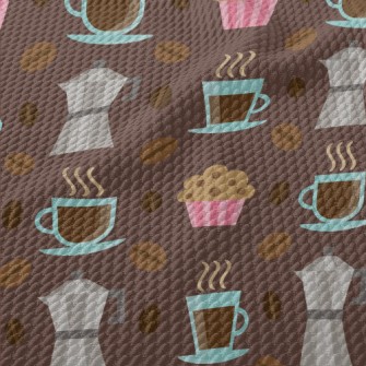 Handmade Coffee With Cookies Birdseye Piqué