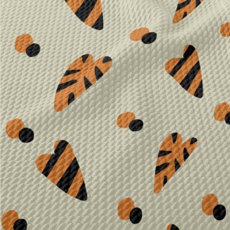 Tiger Pattern Heart Birdseye Piqué