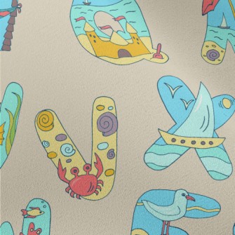 Beach Style English Letters Chiffon
