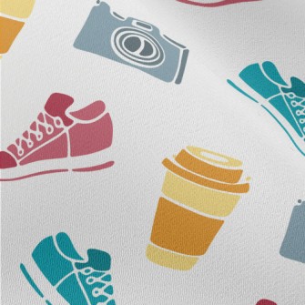 Sneakers Camera Coffee Chiffon