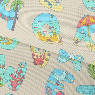 Beach Style English Letters Waterproof Oxford