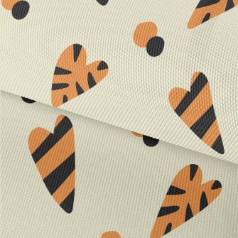 Tiger Pattern Heart Waterproof Oxford