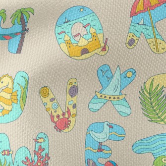 Beach Style English Letters Waterproof Canvas