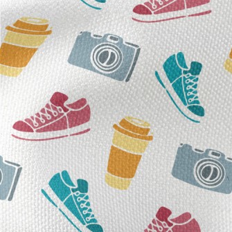 Sneakers Camera Coffee Waterproof Canvas