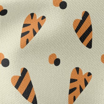 Tiger Pattern Heart Waterproof Canvas