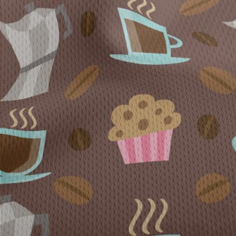 Handmade Coffee With Cookies Athletic Mesh Flat Back