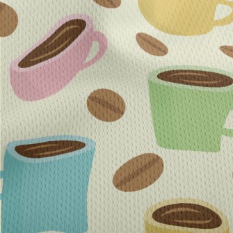 Macaron Color Coffee Athletic Mesh Flat Back