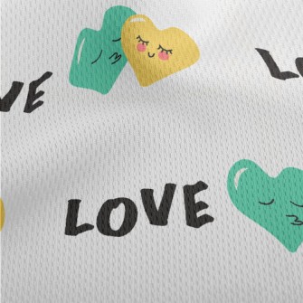 Kiss And Love Athletic Mesh Flat Back