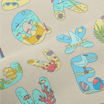 Beach Style English Letters Performance Linen