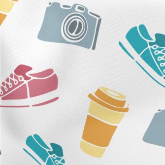 Sneakers Camera Coffee Stretch Ponte