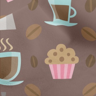 Handmade Coffee With Cookies Micro Fleece