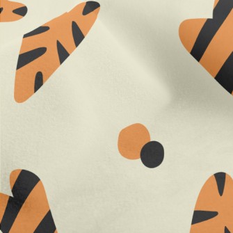 Tiger Pattern Heart Micro Fleece