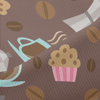 Handmade Coffee With Cookies Piqué