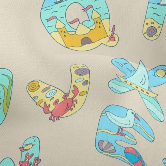 Beach Style English Letters Lightweight Performance Linen
