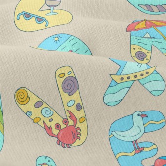 Beach Style English Letters Modern Jersey