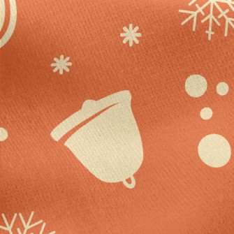 Christmas Bell Hat Snowflake Jersey Backed Fleece
