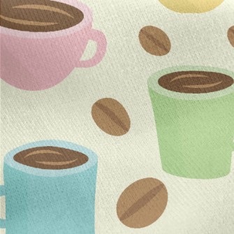 Macaron Color Coffee Jersey Backed Fleece