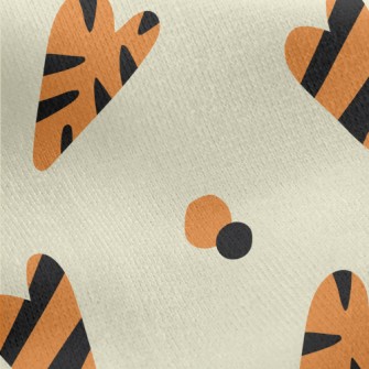 Tiger Pattern Heart Jersey Backed Fleece