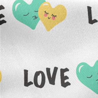 Kiss And Love Jersey Backed Fleece