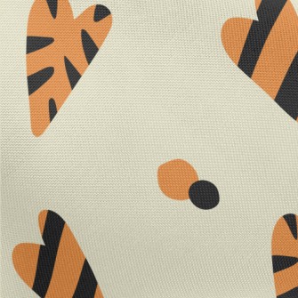 Tiger Pattern Heart Pongee