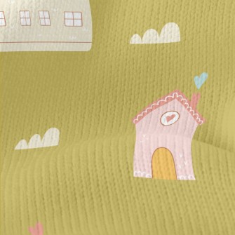 Fantasy Fairy Tale House Stretch Jersey