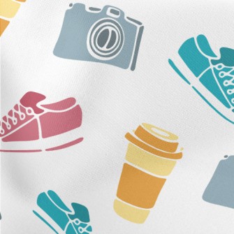 Sneakers Camera Coffee Lightweight Cotton Poplin