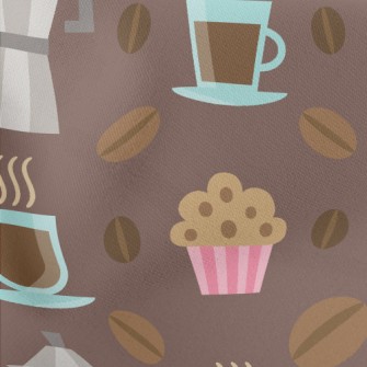 Handmade Coffee With Cookies Lightweight Cotton Poplin