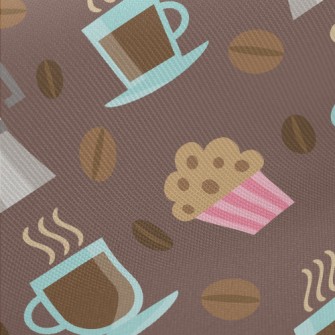 Handmade Coffee With Cookies Midweight Cotton Poplin