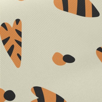 Tiger Pattern Heart Midweight Cotton Poplin