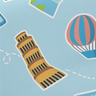 Eiffel Tower Big Ben Midweight Cotton Poplin