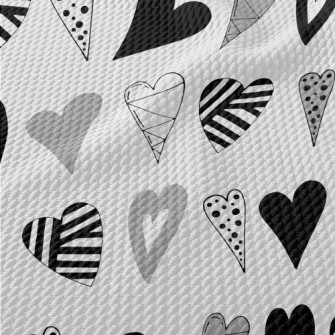 Geometric Heart Birdseye Piqué