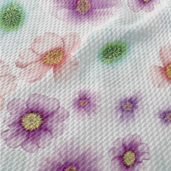 Beautiful Dazzling Flowers Birdseye Piqué