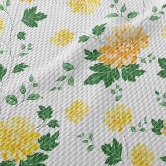 Fresh And Bright Flowers Birdseye Piqué