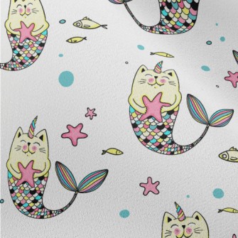 Colorful Cat Mermaid Chiffon