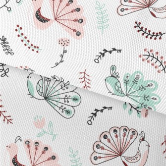 Peacock With Beautiful Tail Waterproof Oxford