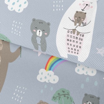 Cute Bear Family Waterproof Oxford