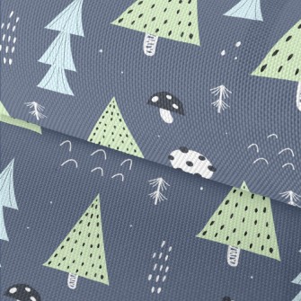Forest Trees Mushrooms Waterproof Oxford