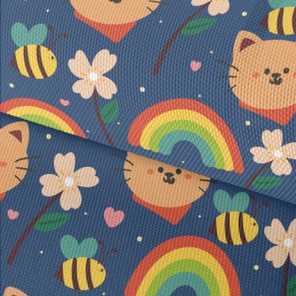 Rainbow Scarf Kitten Waterproof Oxford